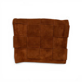 Italian Suede Jigsaw Clutch/Crossbody