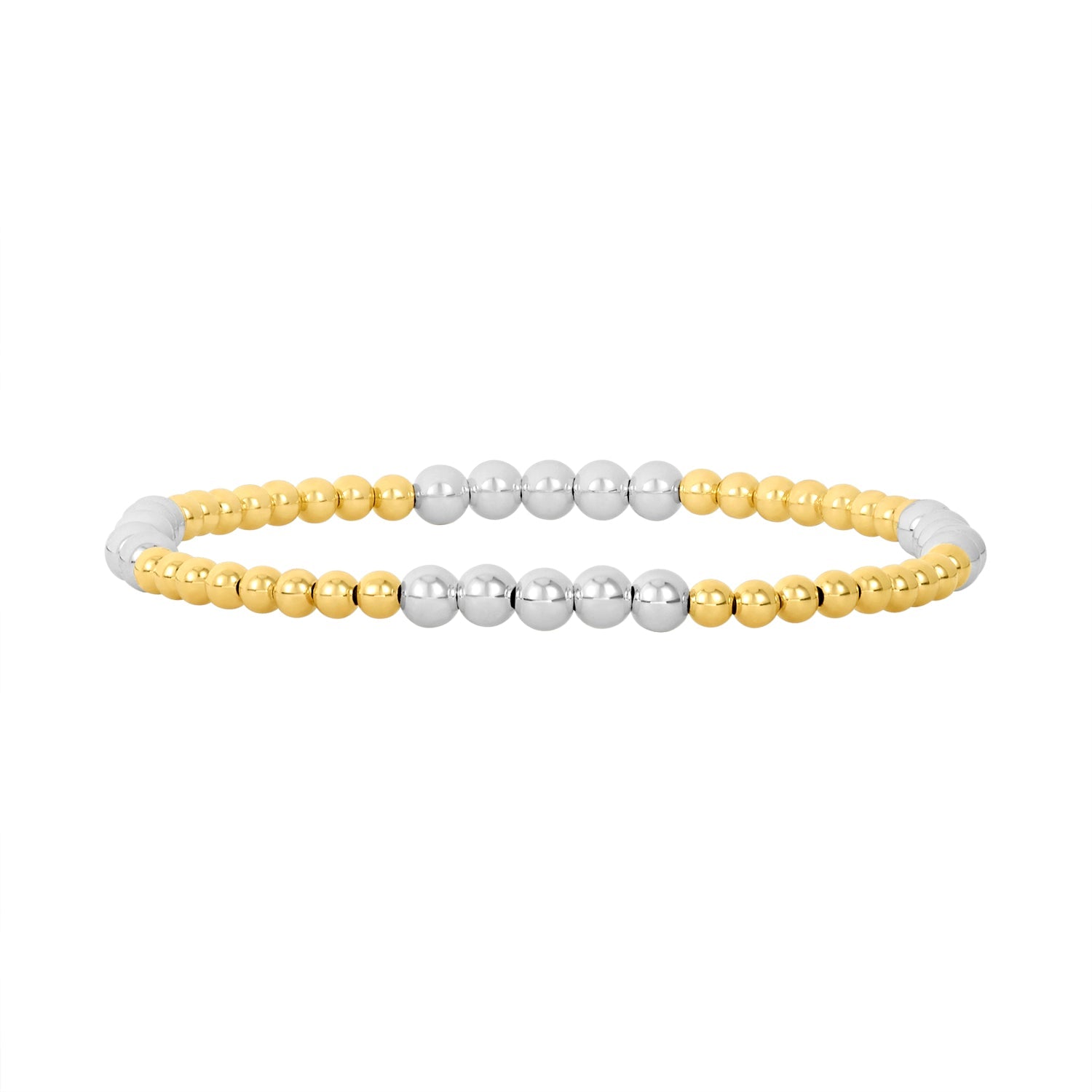 Karen Lazar Design 3MM Yellow Gold Filled Bracelet with 4MM Sterling Silver