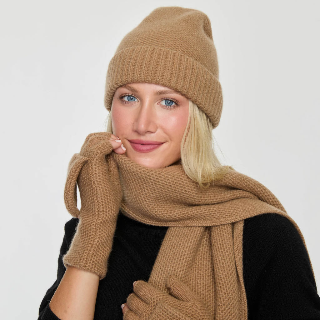 Cashmere Project Honeycomb Convertible Mitten
