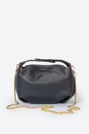 Italian Leather Pouch Snap Handbag