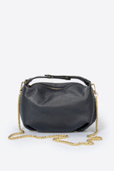Italian Leather Pouch Snap Handbag