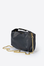 Italian Leather Pouch Snap Handbag