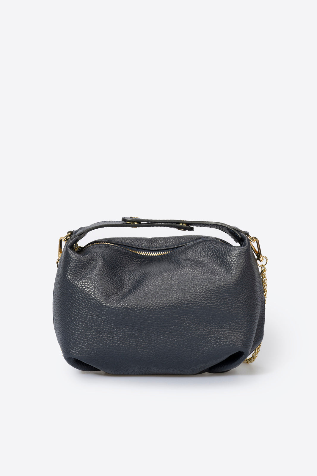 Italian Leather Pouch Snap Handbag