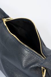 Italian Leather Pouch Snap Handbag