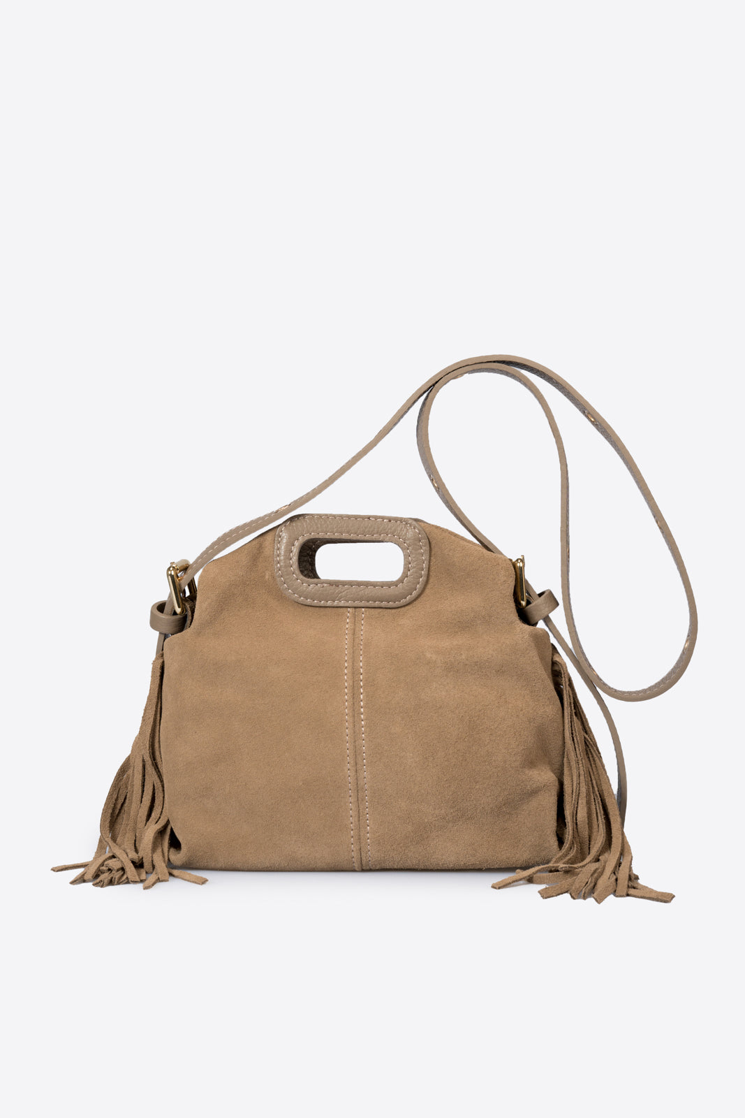Italian Suede Fringe Handbag