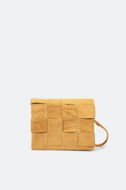 Italian Suede Jigsaw Clutch/Crossbody