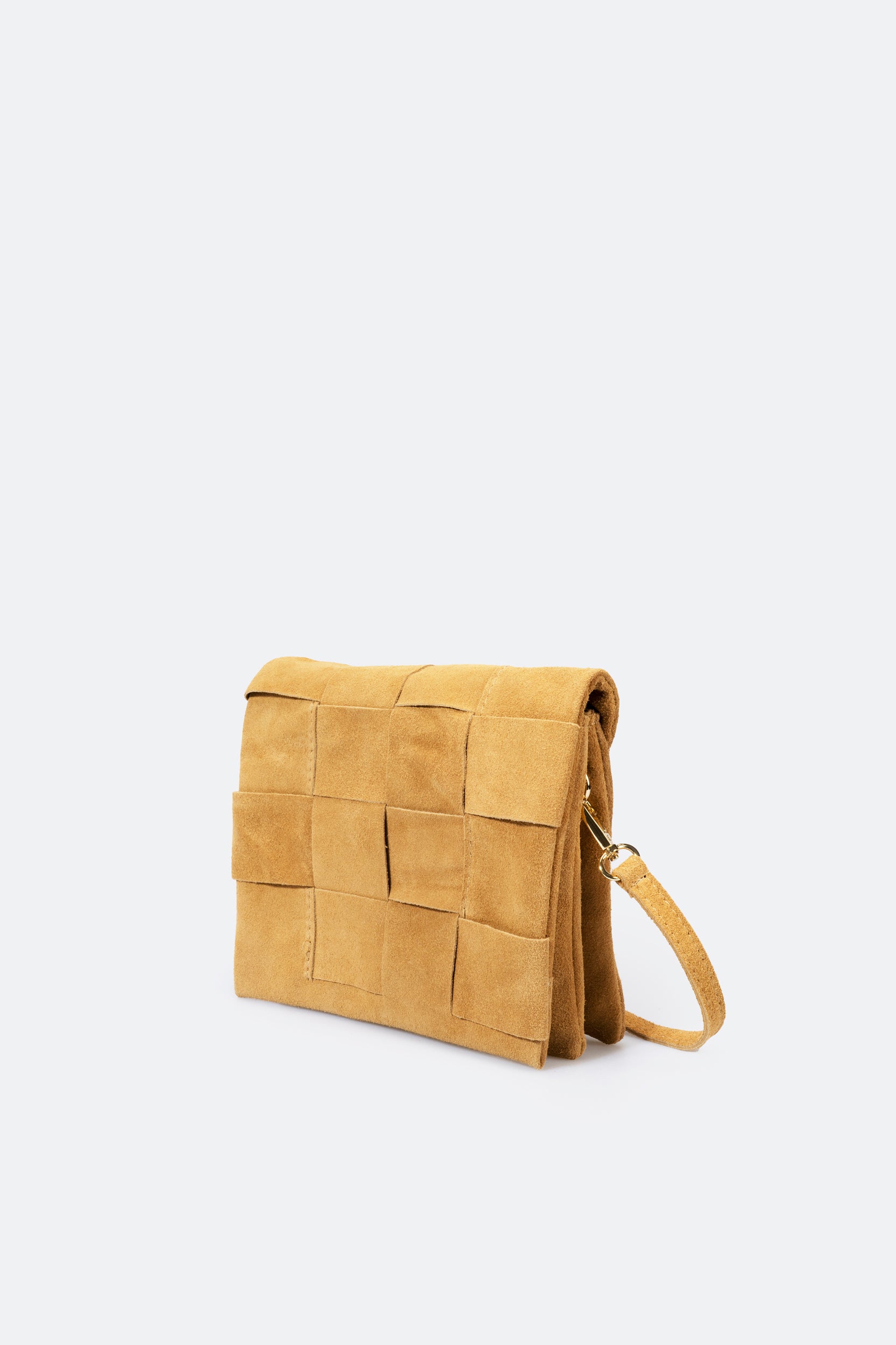 Italian Suede Jigsaw Clutch/Crossbody