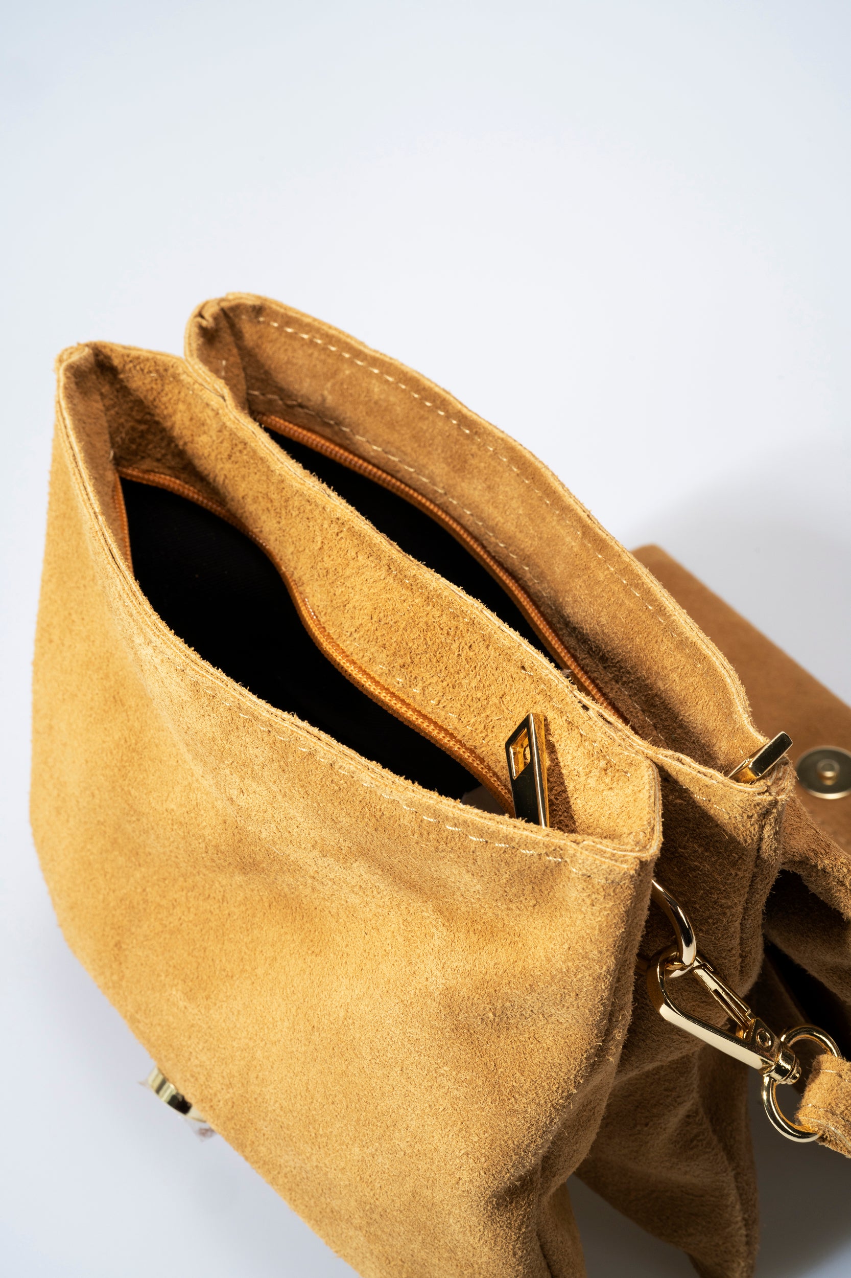 Italian Suede Jigsaw Clutch/Crossbody