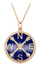 S.Row Designs Lapis Compass Pendant
