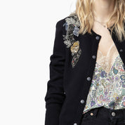 Zadig & Voltaire Puky Cows Snake Beaded Cardigan