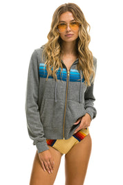 Aviator Nation 5 Stripe Zip Hoodie