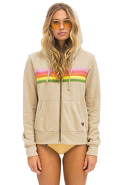 Aviator Nation 5 Stripe Zip Hoodie