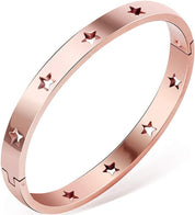 Stainless Steel Star Bangle