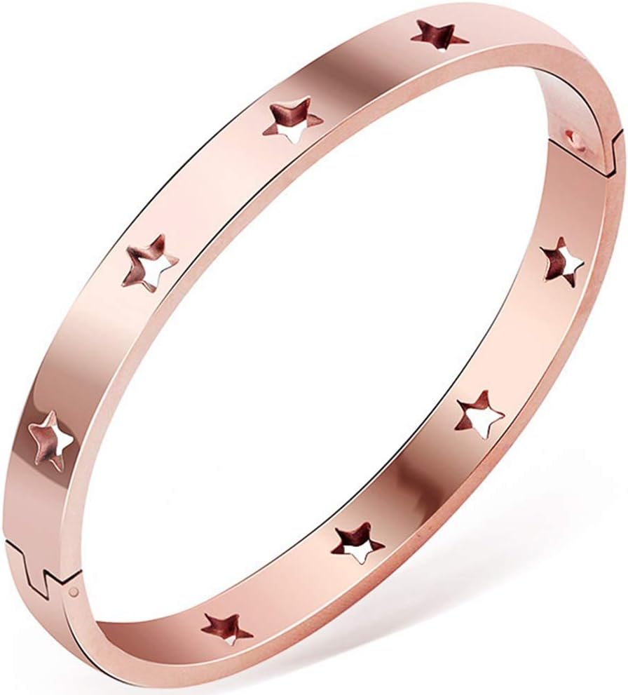 Stainless Steel Star Bangle