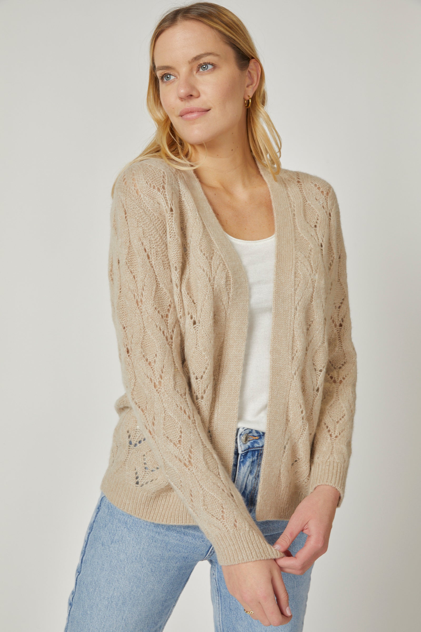 Kokun Pointelle Cardigan