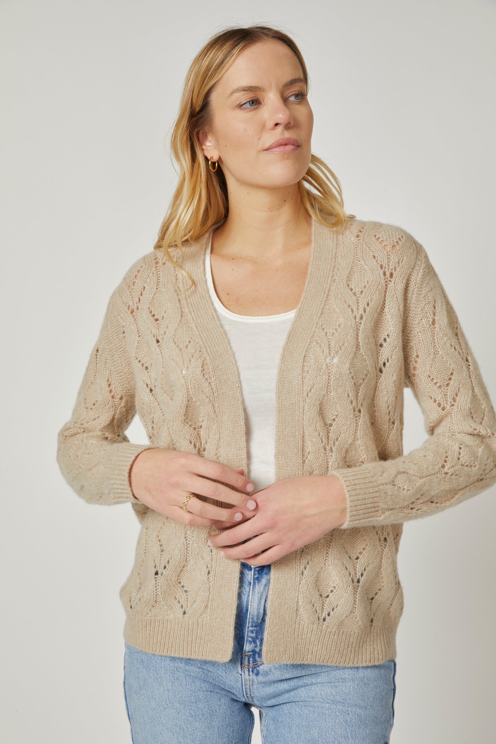 Kokun Pointelle Cardigan