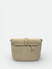 Italian Suede Flap Crossbody