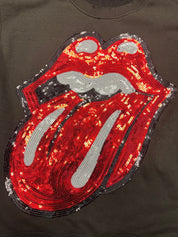 MadeWorn Rolling Stones Sequin Shrunken Sweatshirt