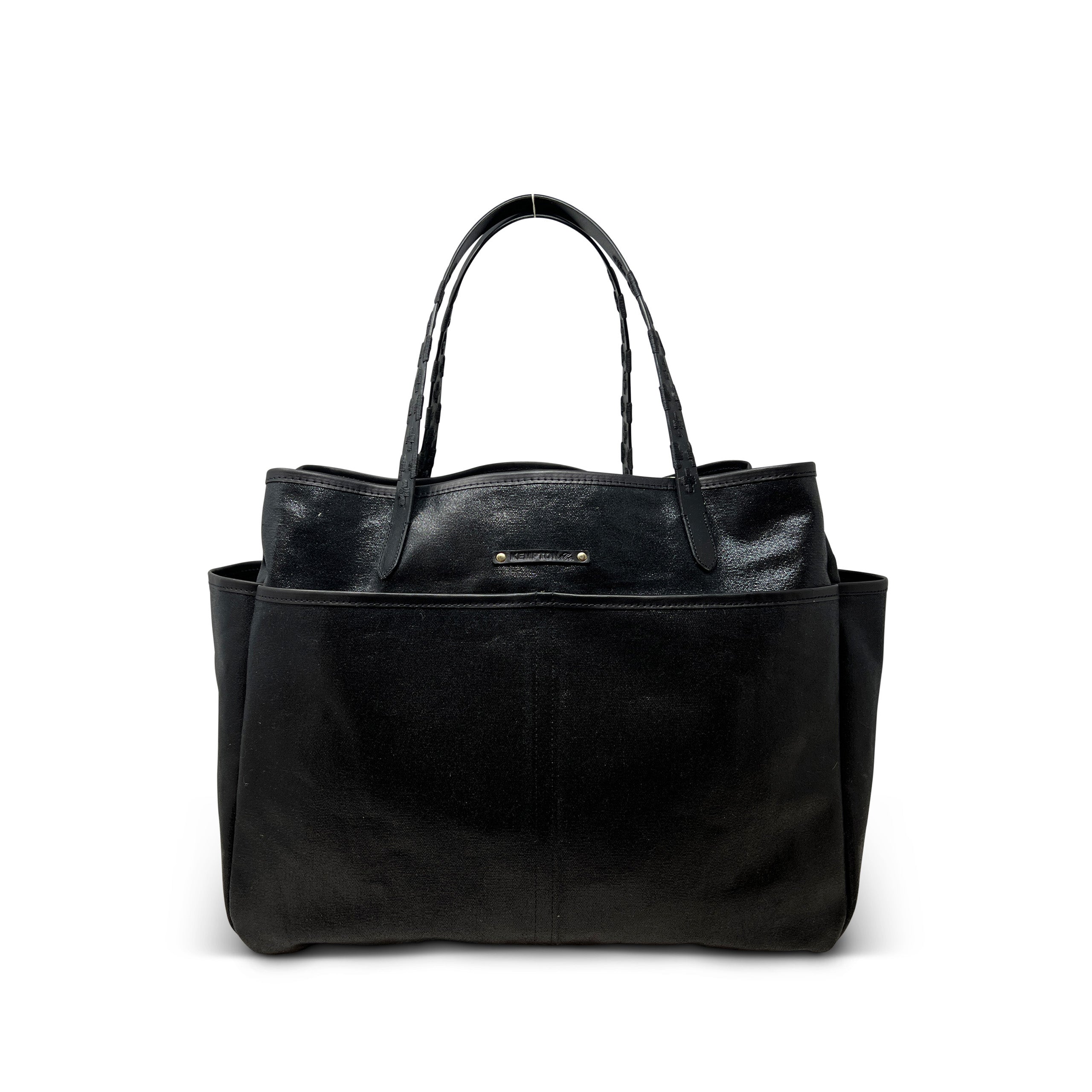 Kempton Slick Black Canvas Tote