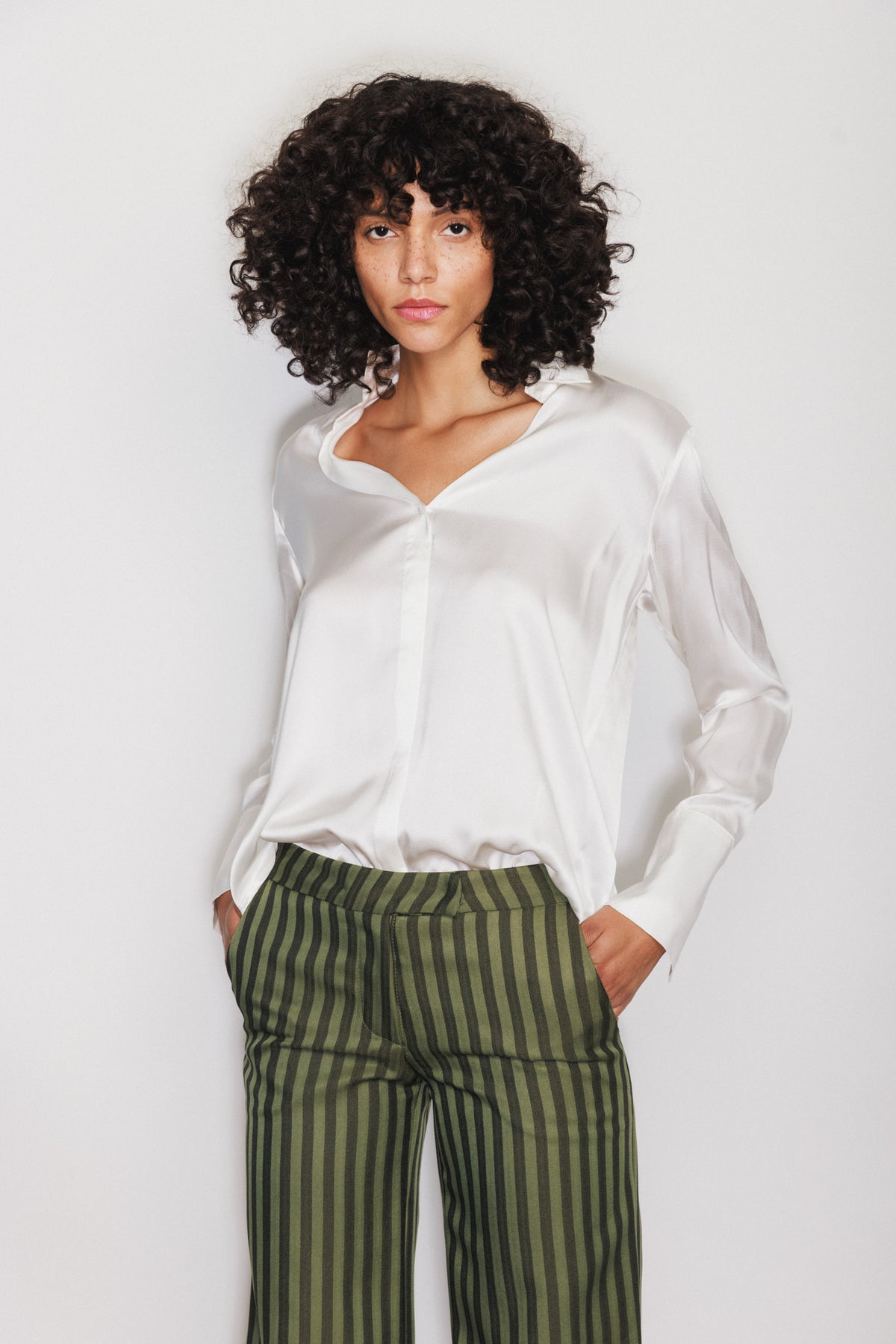 Catherine Gee Daria Silk Blouse - White