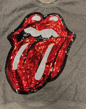 MadeWorn Rolling Stones Sequin Shrunken Sweatshirt