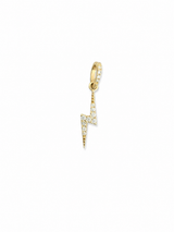 14KT Gold Diamond Lightning Bolt Charm
