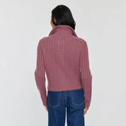 Cashmere Project Cable Zip Cardigan