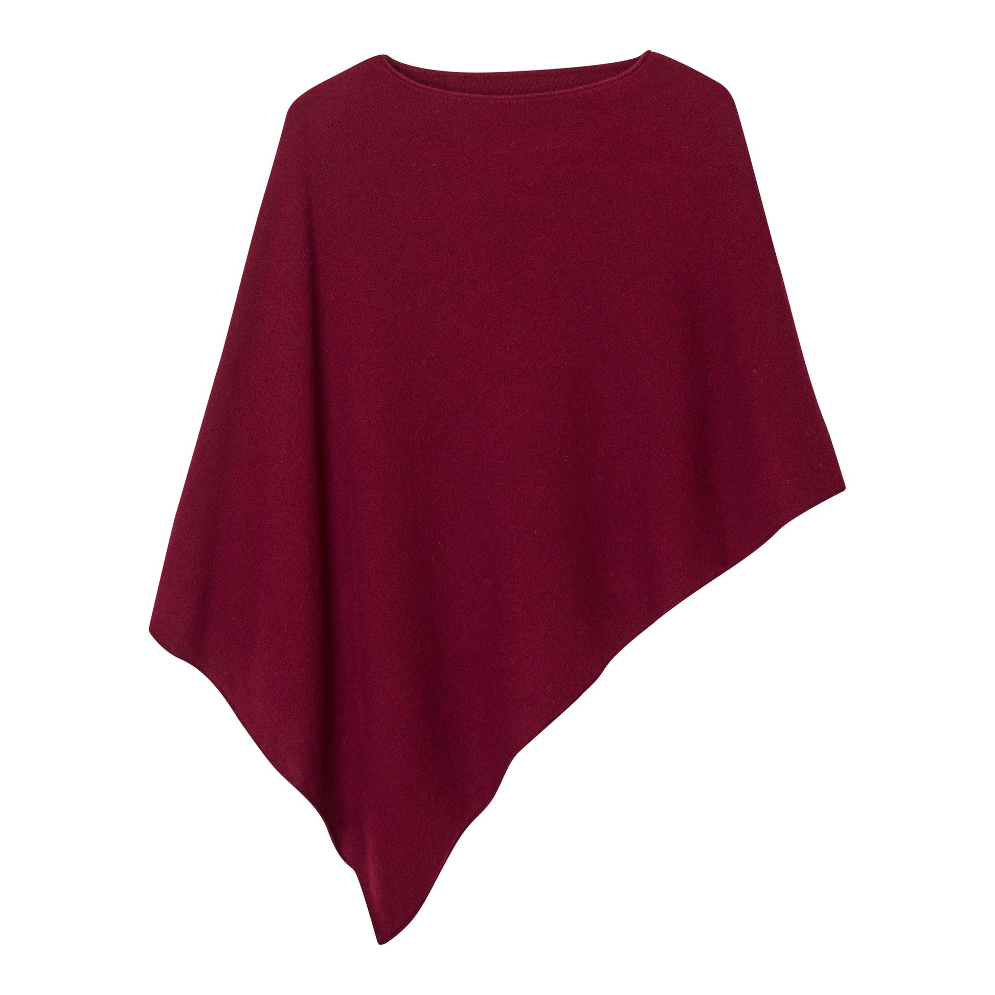 Cashmere Project Rolled Edge Asymmetric Poncho