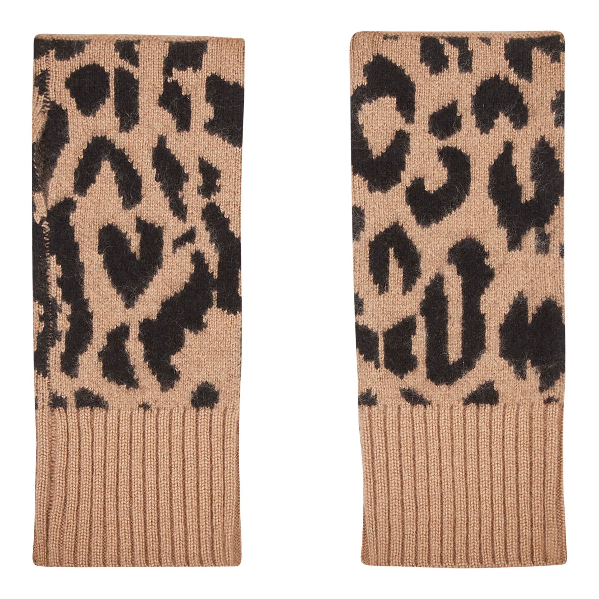 Cashmere Project Leopard Fingerless Gloves