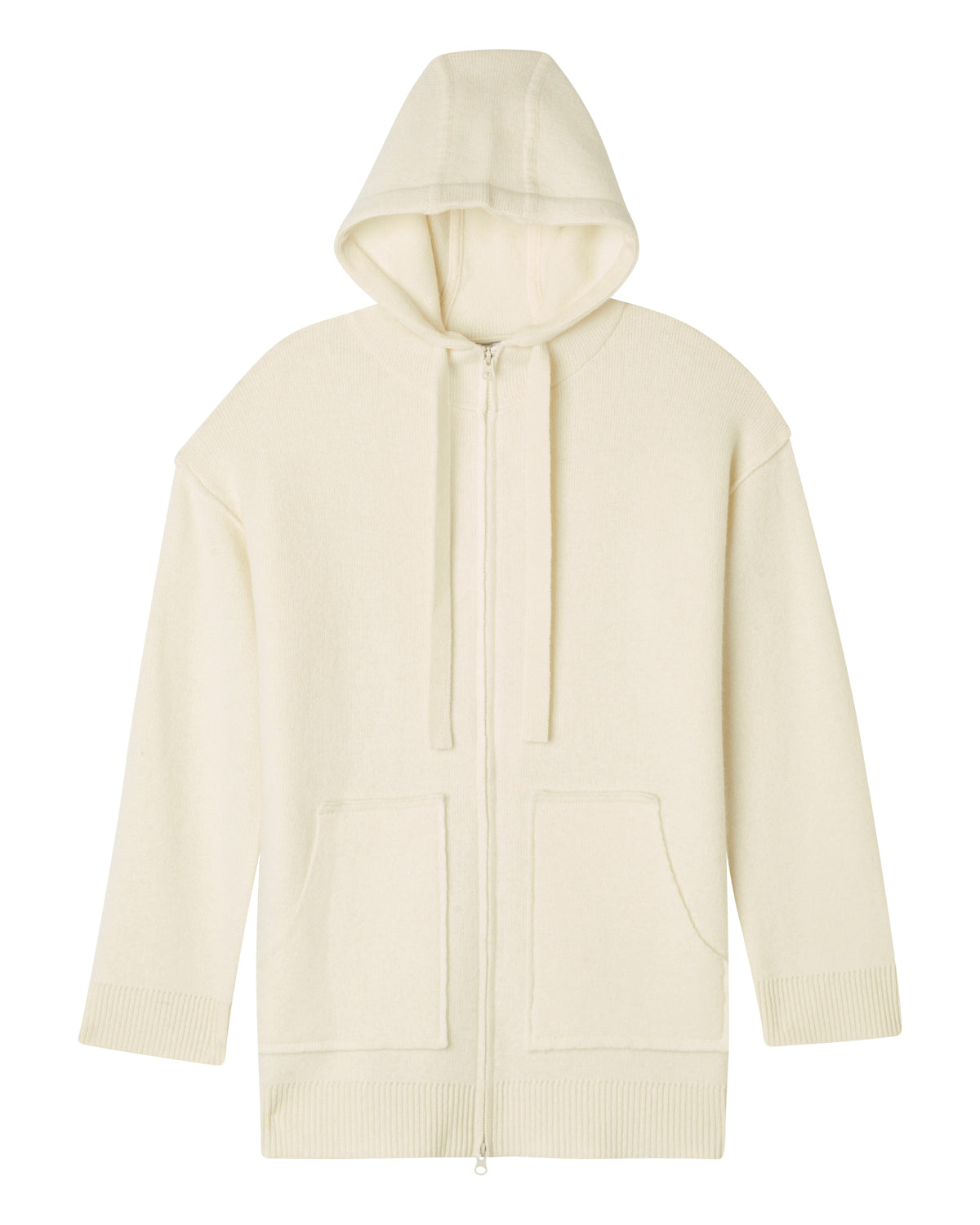 Cashmere Project Long Double Face Zip Hoodie