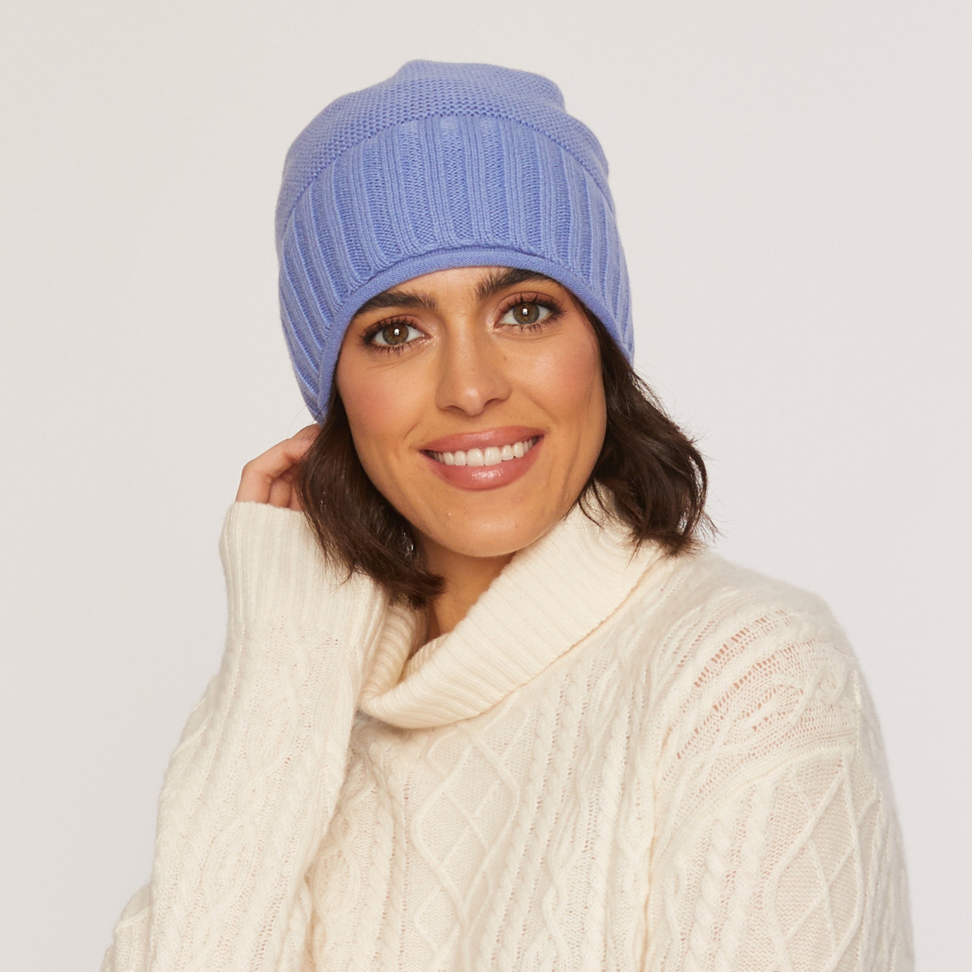 Cashmere Project Layered Roll Edge Hat