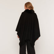 Cashmere Project Faux Fur Trim Wrap