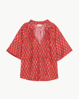 M.A.B.E. Ari Print Short Sleeve Top