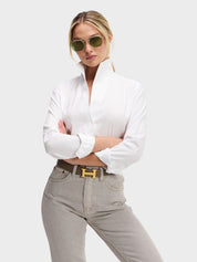 Sarah Alexandra Signature Shirt in Snow Angel