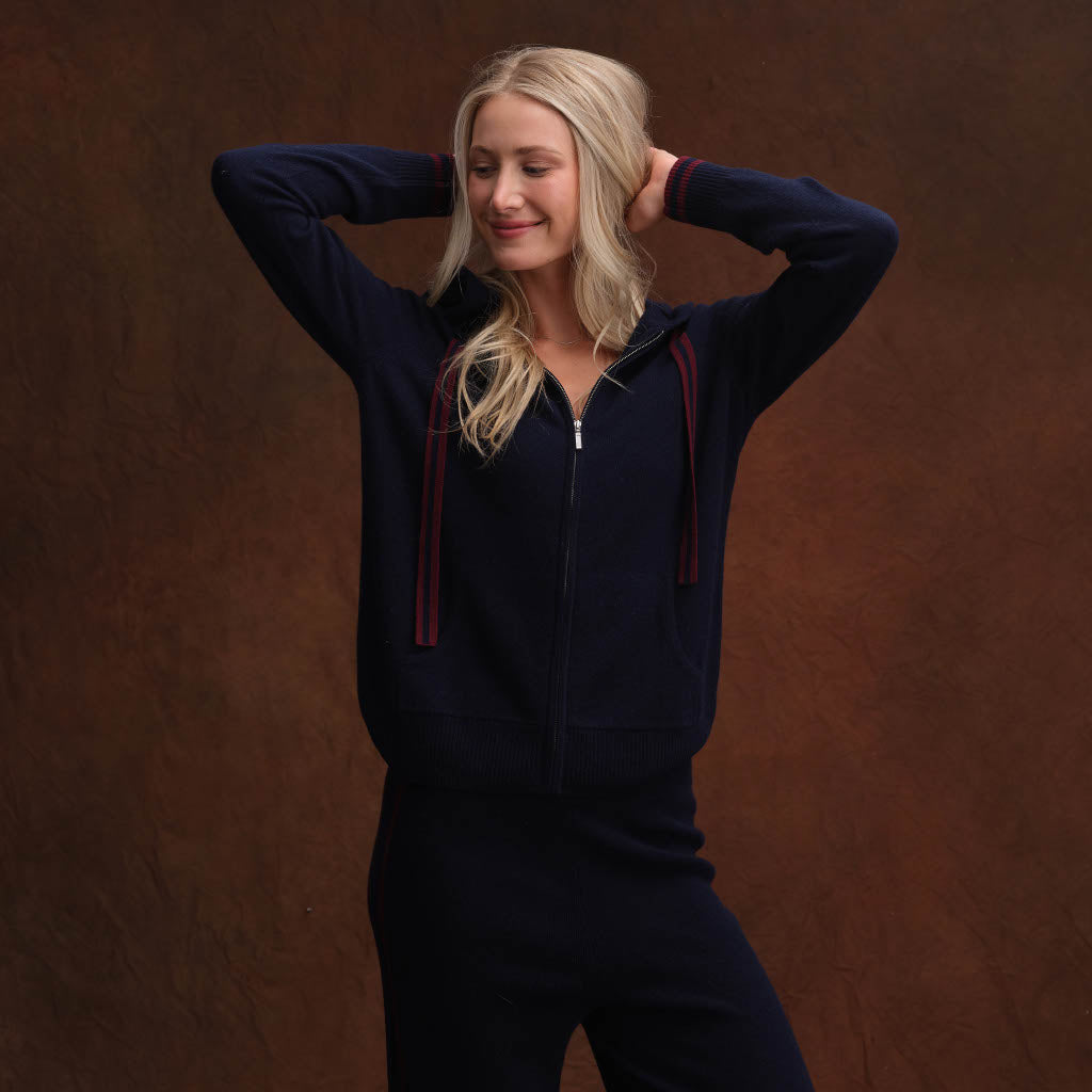 Cashmere Project Varsity Zip Hoodie