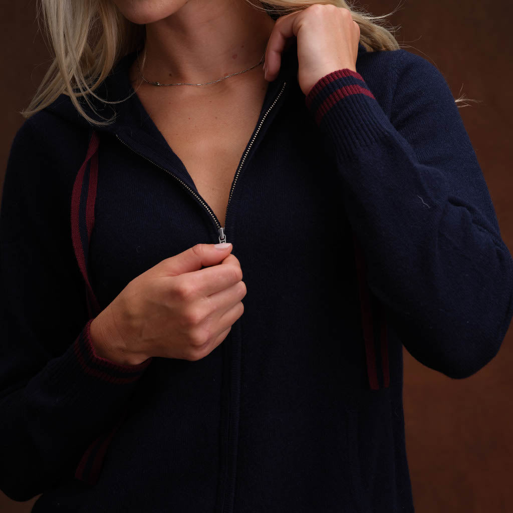Cashmere Project Varsity Zip Hoodie