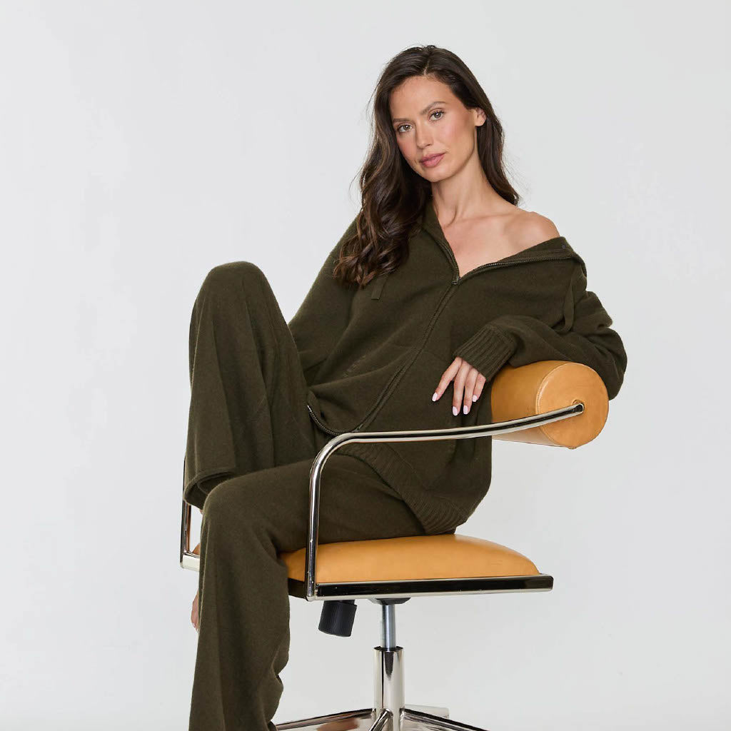 Cashmere Project Luxe Long Zip Hoodie