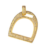 S.Row Designs Pave Diamond Stirrup Pendant