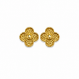 Vintage 14KT Gold Clover Stud Earrings