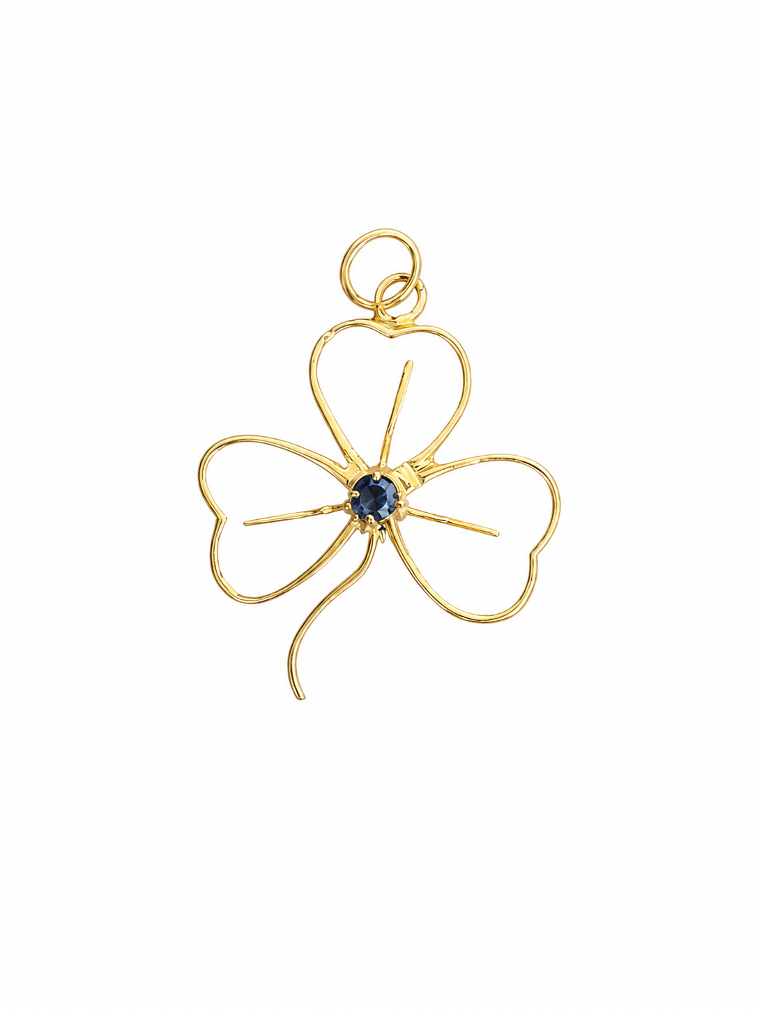 Vintage 14KT Gold Double-Sided Clover Charm