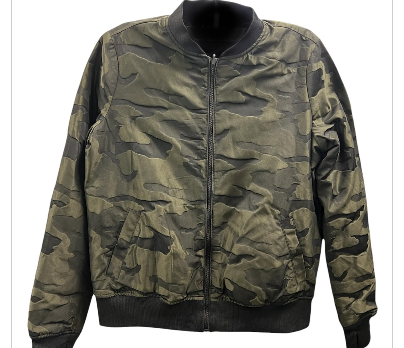 Blanc Noir Camo Reversible Bomber