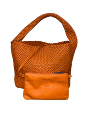 Ghilbi Italian Leather Medium Handwoven Bag