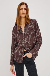 Rails Alyssa Shirt in Brown Horseshoes