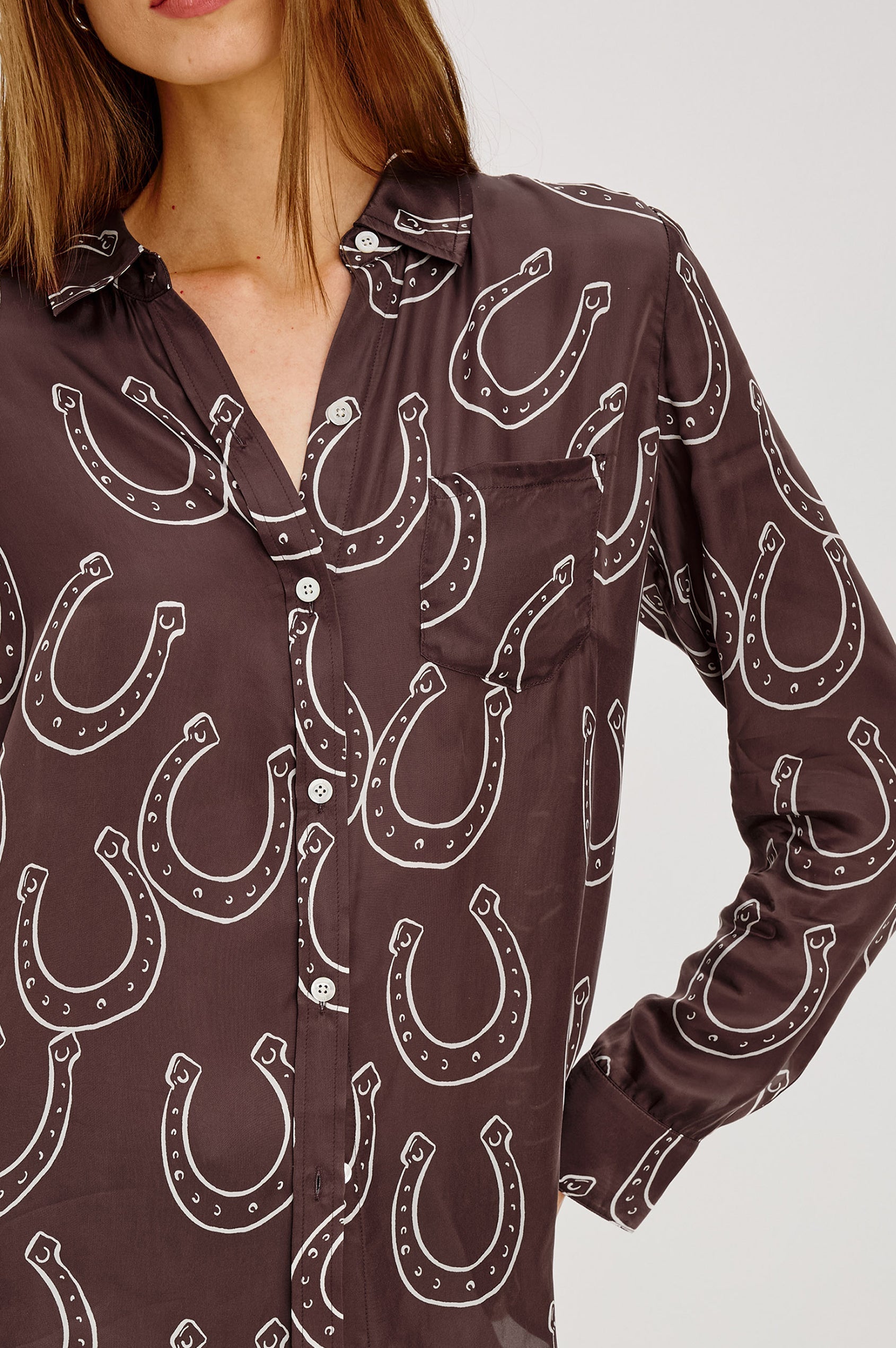 Rails Alyssa Shirt in Brown Horseshoes