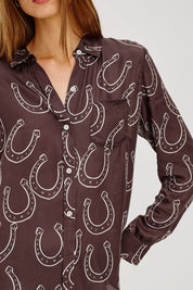 Rails Alyssa Shirt in Brown Horseshoes
