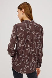 Rails Alyssa Shirt in Brown Horseshoes