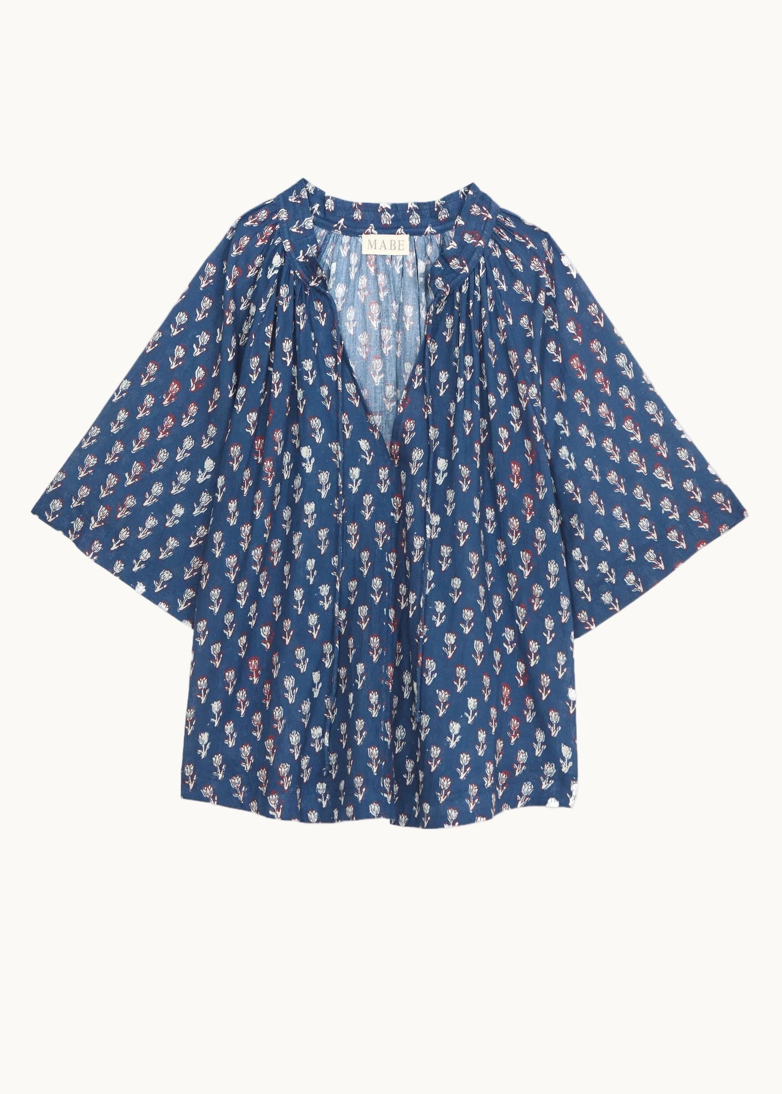 M.A.B.E. Ari Print Gathered Top