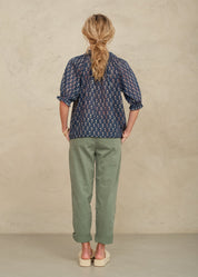 M.A.B.E. Ari Print Short Sleeve Top