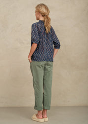 M.A.B.E. Ari Print Short Sleeve Top