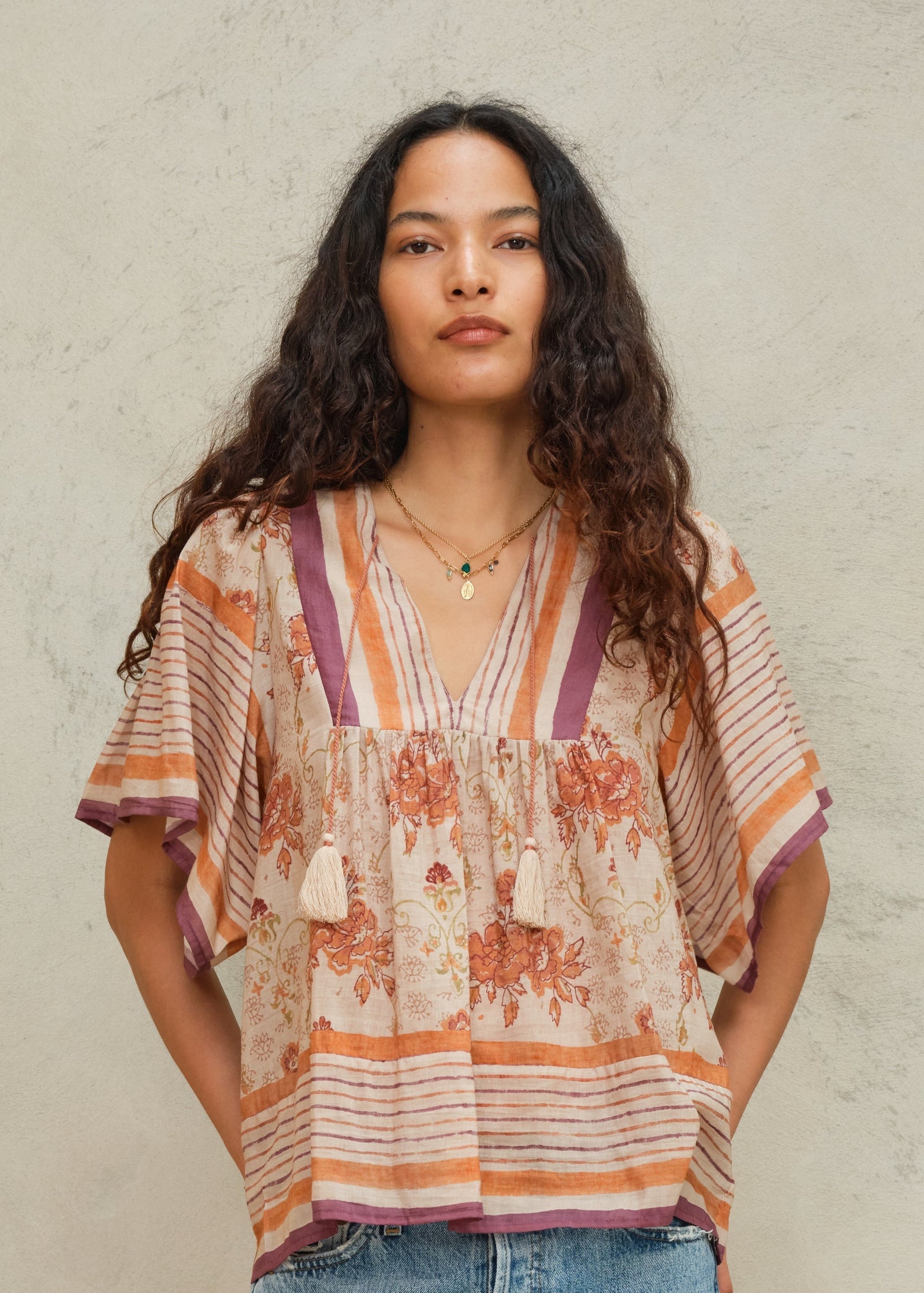 M.A.B.E Aubrie Short Sleeve Top